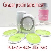 Collagen protein tablet mask for face/eye/neck/chest collagen active peptide